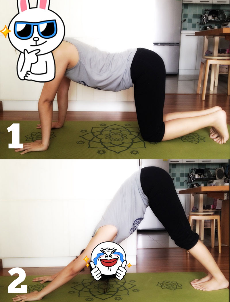 10. ท่า Downward dog<br /><br />ท่านี้ยืมมาจากโยคะ แต่ให้ผลดีมากกับนักปั่นจักรยาน เริ่มต้นในท่าคลาน ขาและเข่ากางเท่าสะโพก แขนกว้างเท่าไหล่ กางนิ้วกว้าง มือดันพื้น ยกเข่าขึ้นจนขาตรง (หากรู้สึกตึงขาเกินไป ให้งอเข่าเล็กน้อย) จากนั้นก้าวแขนไปข้างหน้า และก้าวขาไปข้างหลังเล็กน้อย เกร็งต้นขาไว้<br /><br />ดันต้นขาไปที่หลัง หากส้นเท้ายก พยายามกดส้นเท้าให้ติดพื้น ผ่อนคลายศีรษะ คอ แล้วปล่อยให้ไหล่ผายไปด้านหลัง แล้วหายใจลึก ๆ ค้างไว้อย่างน้อย 1 นาที<br /><br />ท่านี้ช่วยยืดกระดูกสันหลัง เข่าด้านหลัง ต้นขาด้านหลัง น่อง ไหล่ส่วนหลัง และหลังแขน เป็นท่า all in one ที่ดีมากครับ ทำบ่อยๆ สบายตัวมาก