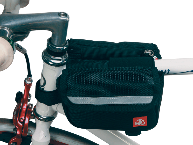 Top-tube bag<br /><br />ITEM NO: AHB-031<br />● 3M Scotchlite reflective strip offers high visibility at night.<br />● Fits most of bike's top-tube design.<br />● Strap mount, easy installation and removal design.<br />● High wear-proof materials with protection foam inner design.<br />● Water resistant.<br /><br />รุ่นนี้มีทั้งผ้า 3M กับ เป็นหนัง PU <br />กันน้ำทั้งสองแบบ